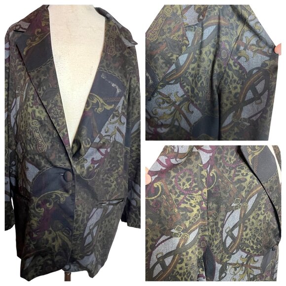 Strategy women’s Blazer size 16 country Art to wear Goth Light Weight - Picture 2 of 16